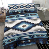 GB-NAT00528 Blue Colors Tribal Pattern Native Bedding Set