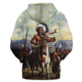 Tribal Warrior Native American All Over Hoodie no link