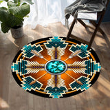Naumaddic Arts Native American Design Round Carpet