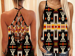 Powwow Store gb nat00062 01 black tribe design criss cross
