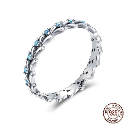 Wheat Wave & Clear 925 Sterling Silver Rings - Powwow Store