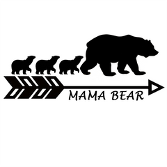 Mama Bear Decor Decal Car Sticker - Powwow Store