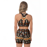 Powwow Store gb nat00062 01 black tribe womens sports bra suit