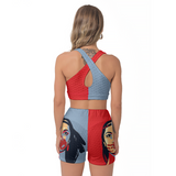 GB-NAT00536 Native Girl  Women's Sports Bra Suit