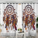 Dreamcatcher Watercolor Native American Design Window Living Room Curtain - ProudThunderbird