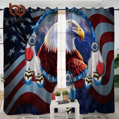 Eagle Native American Pride Living Room Curtain - ProudThunderbird