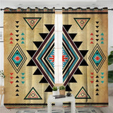 Geometric Southwest Printed Native American Design Window Living Room Curtain - ProudThunderbird