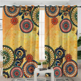 Kaleidoscope Ethnic Mandala Flowers Native American Design Window Living Room Curtain - ProudThunderbird