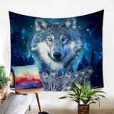 Tribal Wolf Dream Catcher Tapestry