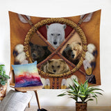 Powwow Store carpet lion tiger leopard bear tapestry