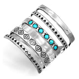 Bohemia Stone Inlaid Finger Joint Rings for Women Antique Ring Gifts