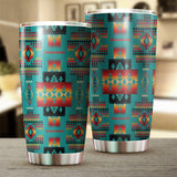 Powwow Store gb nat00046 01 blue native tribes pattern 20oz tumbler