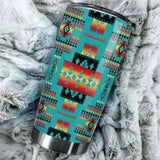 Powwow Store gb nat00046 01 blue native tribes pattern 20oz tumbler