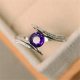 Green Purple Stone Native American Ring - Powwow Store