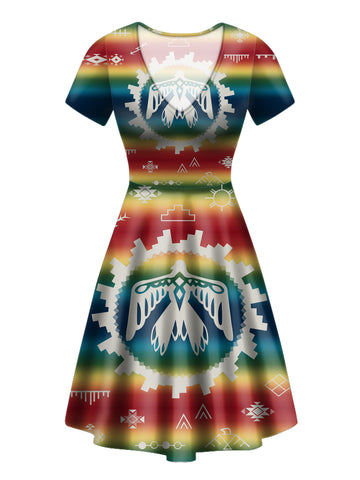 Powwow Store gb nat00077 thunderbird rainbow neck dress