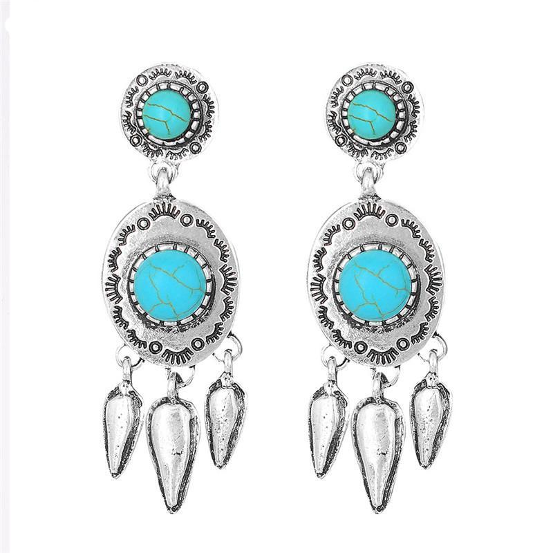 Dangle Drop Vintage Ethnic Native American Earring - ProudThunderbird