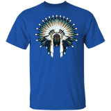 Blue Beaded War Bonnet T-Shirt