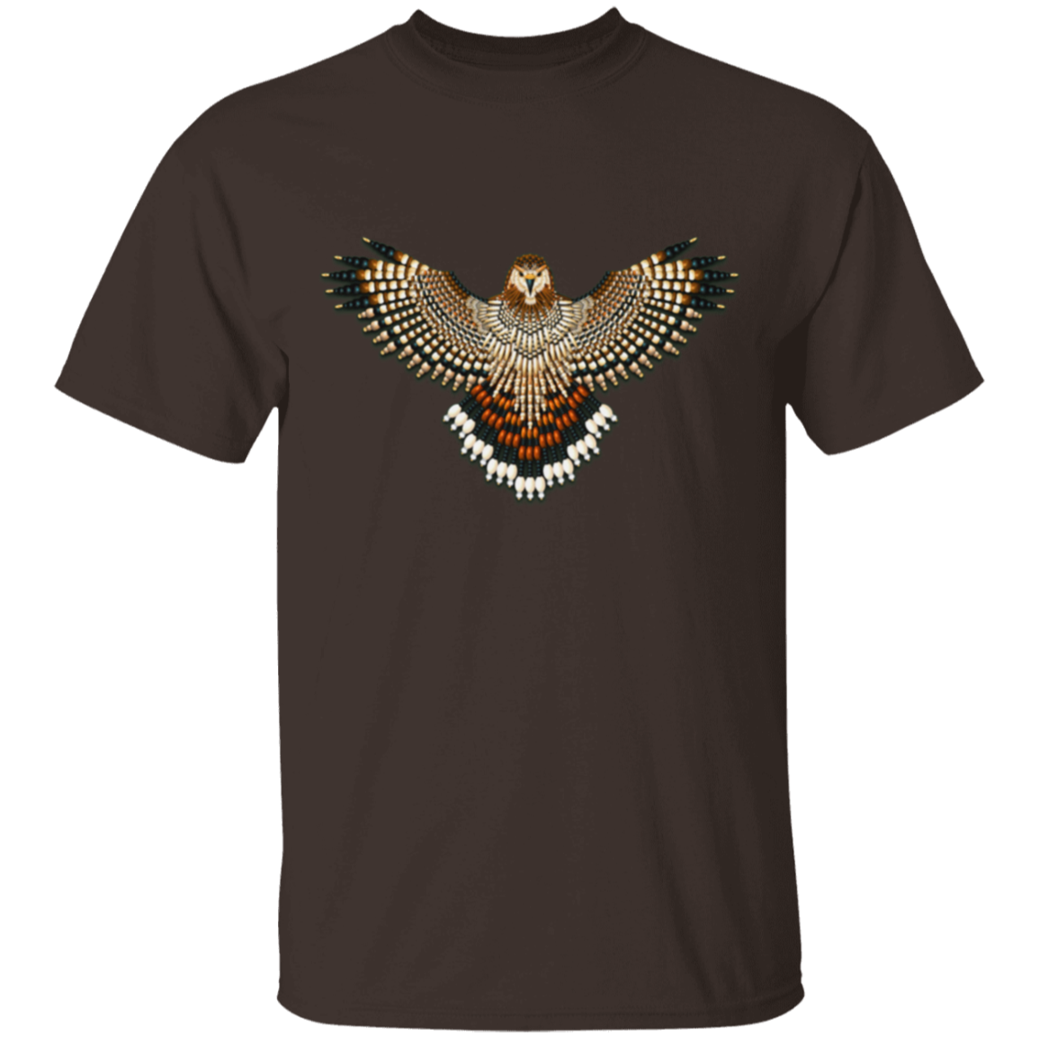 Beaded Red-Tailed Hawk T-Shirt - Powwow Store