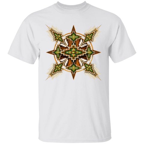 Brown and Green Native American Mandala T-Shirt - Powwow Store