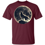 Howling Wolf, Full Moon, Animals, Nature, Pagan G500 Gildan 5.3 oz. T-Shirt - Powwow Store