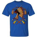 Native American War Bonnet Bow Arrows Feathers And Tomahawk G500 Gildan 5.3 oz. T-Shirt