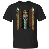 Black and Cedar Native American Breastplate T-Shirt - Powwow Store