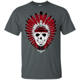 Chief Skull Red Feather Native American Design - ProudThunderbird