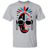 African mask with sunglasses T-Shirt - Powwow Store