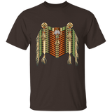 Green and Redwood Native American Breastplate T-Shirt - Powwow Store