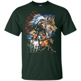 Chief Riding Horse Wolf Native American T-shirt - ProudThunderbird