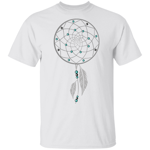 Dreamcatcher With Pearls And Feathers T-Shirt - Powwow Store