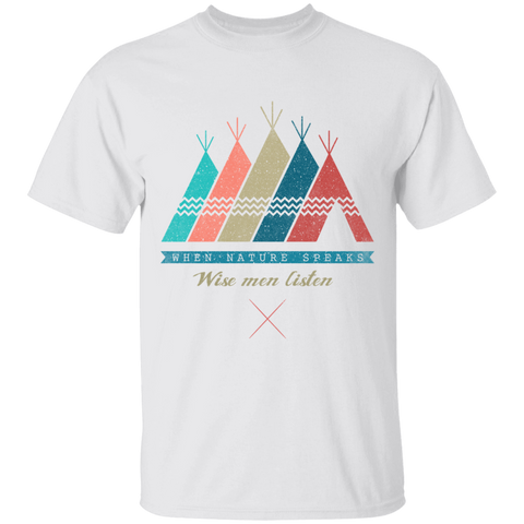 Nature Pride Wise Man Listen T-Shirt - Powwow Store