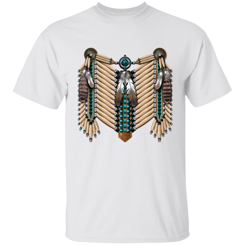 Ivory and Brown Native American Breastplate T-Shirt - Powwow Store