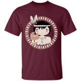 A little Native American boy with  Fox T-Shirt