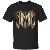 Ivory and Brown Native American Breastplate T-Shirt - Powwow Store