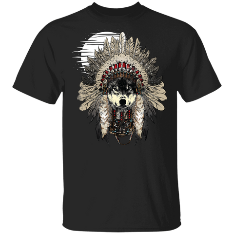 Powwow Store native american headdress wolves g500 gildan 5 3 oz t shirt