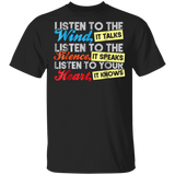Listen To The Wind Silence Heart Native American G500 Gildan 5.3 oz. T-Shirt