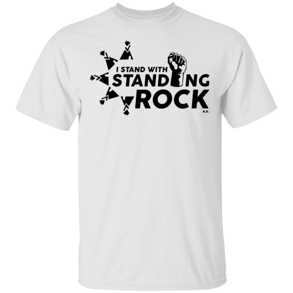 I Stand With Standing Rock - Red wblack text G500 Gildan 5.3 oz. T-Shirt