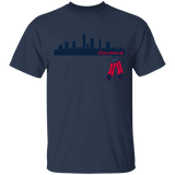 Cleveland Skyline and Native American Feather T-Shirt