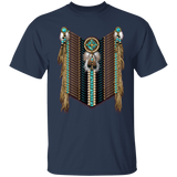 Black and Cedar Native American Breastplate T-Shirt - Powwow Store