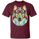 Powwow Store native american colorful wolf g500 gildan 5 3 oz t shirt