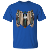 Ivory and Brown Native American Breastplate T-Shirt - Powwow Store