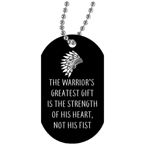 Native American - Every Native Is A Warrior Dog Tag - Powwow Store