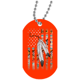 Native Flag Feather Native American Dog Tag - Powwow Store