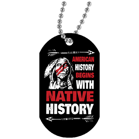 History Native American Dog Tag - Powwow Store