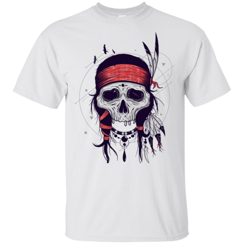 Chief Skull Native American Design T-shirt - ProudThunderbird