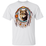 Wolf With Tassel Circle Native American T-shirt