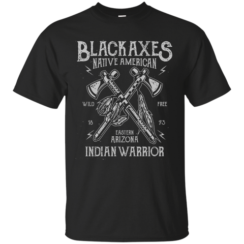 Blackaxes Indian Warrior Native American T-shirt - ProudThunderbird