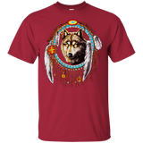 Wolf With Tassel Circle Native American T-shirt - Powwow Store