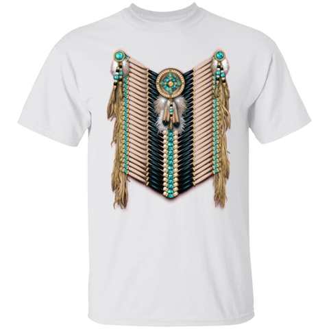 Black and Cedar Native American Breastplate T-Shirt - Powwow Store